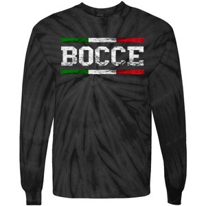 Bocce Italy Flag Pallino Petanque Italian Pride Boccia Team Tie-Dye Long Sleeve Shirt