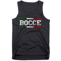 Bocce Italy Flag Pallino Petanque Italian Pride Boccia Team Tank Top