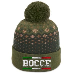 Bocce Italy Flag Pallino Petanque Italian Pride Boccia Team The Baniff Cuffed Pom Beanie