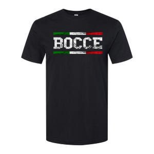 Bocce Italy Flag Pallino Petanque Italian Pride Boccia Team Softstyle CVC T-Shirt