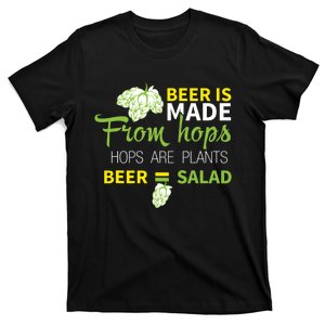 Beer Is From Hops Beer Equals Salad Alcoholic Party T-Shirt