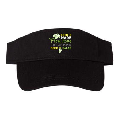 Beer Is From Hops Beer Equals Salad Alcoholic Party Valucap Bio-Washed Visor