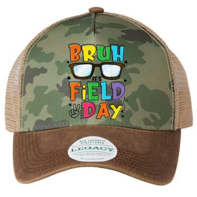 Bruh Its Field Day Teacher Happy Field Day Legacy Tie Dye Trucker Hat