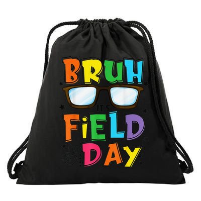 Bruh Its Field Day Teacher Happy Field Day Drawstring Bag