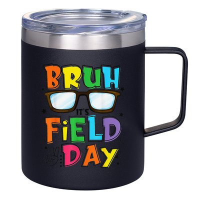 Bruh Its Field Day Teacher Happy Field Day 12oz Stainless Steel Coffee Mug