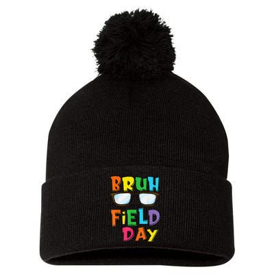 Bruh Its Field Day Teacher Happy Field Day Pom Pom 12in Knit Beanie