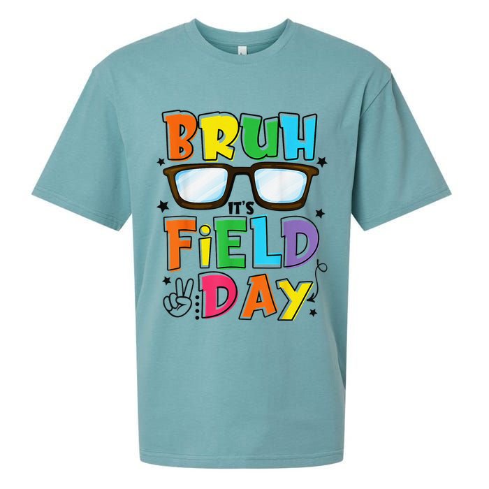 Bruh Its Field Day Teacher Happy Field Day Sueded Cloud Jersey T-Shirt
