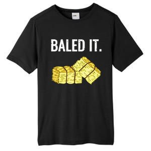 Baled It Farmer Hay Baling Bale Joke Gift Tall Fusion ChromaSoft Performance T-Shirt