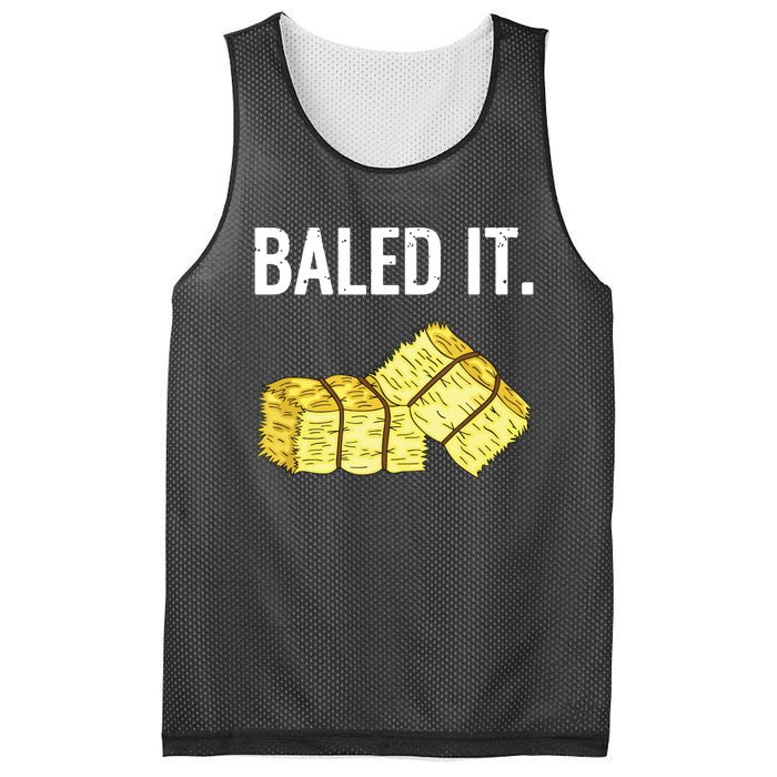 Baled It Farmer Hay Baling Bale Joke Gift Mesh Reversible Basketball Jersey Tank