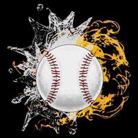 Baseball Ice Flame Fire Cool Sports Pitcher Catcher Gift 16 in Basic Backpack