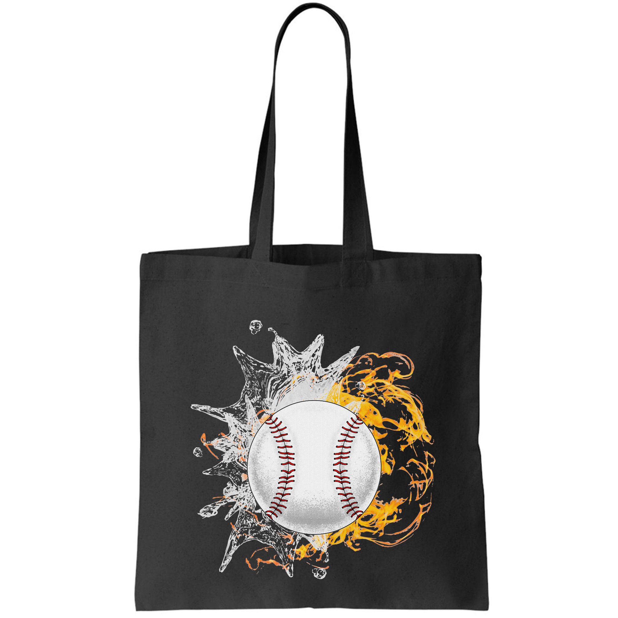 Baseball Ice Flame Fire Cool Sports Pitcher Catcher Gift Bag