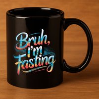 Brah Im Fasting Funny Ramadan Mubarak Gift 11oz C Handle Ceramic Mug