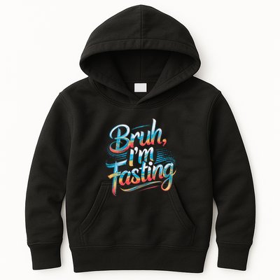 Brah Im Fasting Funny Ramadan Mubarak Gift Kids Hoodie