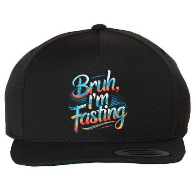 Brah Im Fasting Funny Ramadan Mubarak Gift Wool Snapback Cap