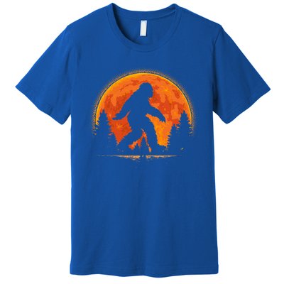 Bigfoot In Forest Sunset Sasquatch  Premium T-Shirt