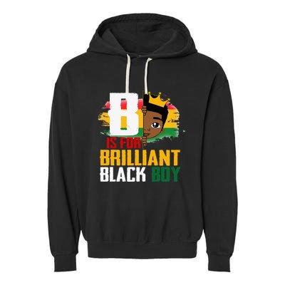 B Is For Brilliant Black BLM Pride Afro African Garment-Dyed Fleece Hoodie