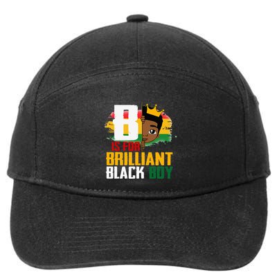 B Is For Brilliant Black BLM Pride Afro African 7-Panel Snapback Hat