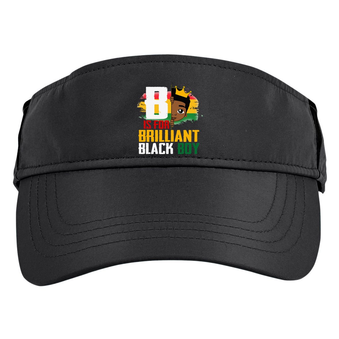B Is For Brilliant Black BLM Pride Afro African Adult Drive Performance Visor