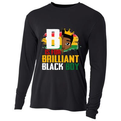B Is For Brilliant Black BLM Pride Afro African Cooling Performance Long Sleeve Crew