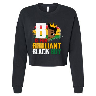 B Is For Brilliant Black BLM Pride Afro African Cropped Pullover Crew