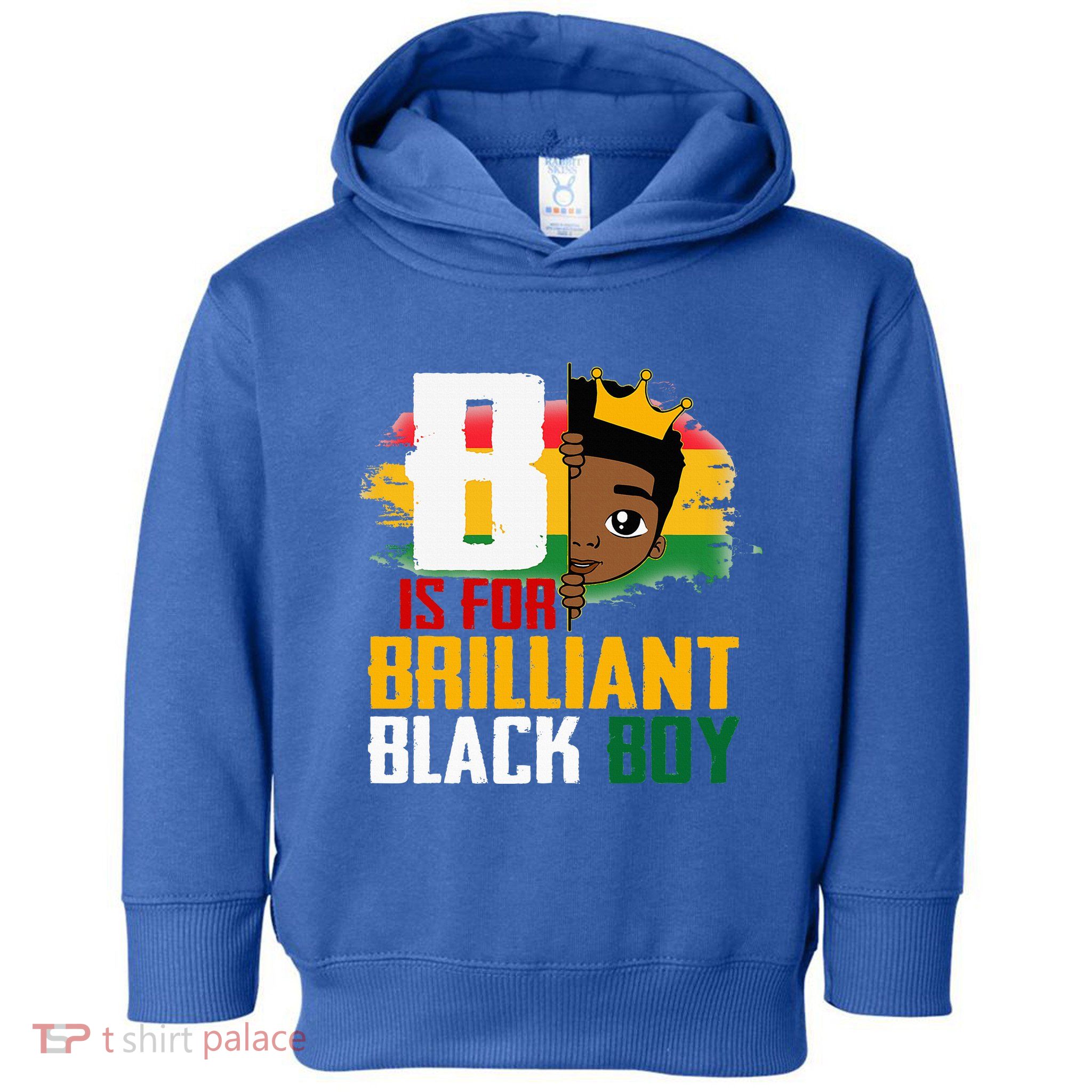 B Is For Brilliant Black BLM Pride Afro African Toddler Hoodie
