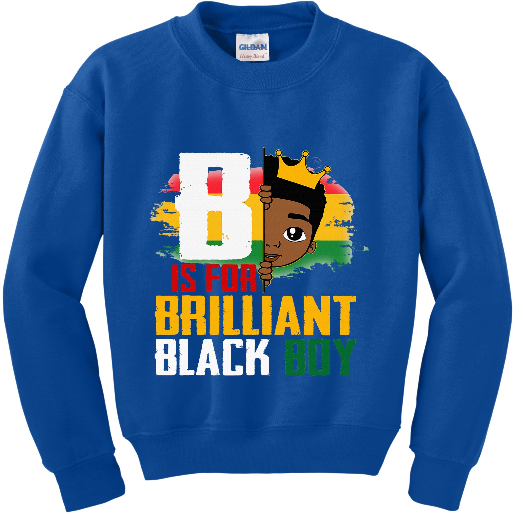 B Is For Brilliant Black BLM Pride Afro African Kids Sweatshirt