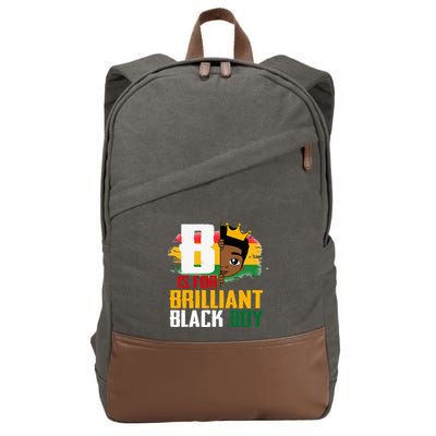 B Is For Brilliant Black BLM Pride Afro African Cotton Canvas Backpack