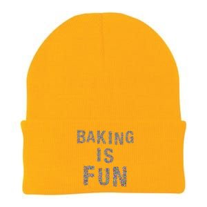 Baking Is Fun And My Therapy Pies Cupcake Batch Funny Bakery Gift Knit Cap Winter Beanie