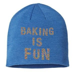 Baking Is Fun And My Therapy Pies Cupcake Batch Funny Bakery Gift Sustainable Beanie