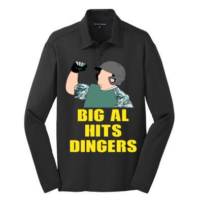 Big Al Hits Dingers Silk Touch Performance Long Sleeve Polo