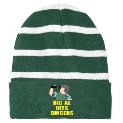 Big Al Hits Dingers Striped Beanie with Solid Band