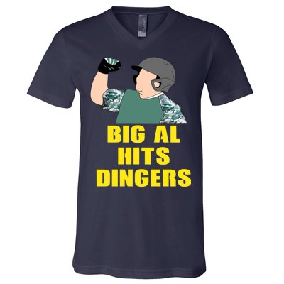 Big Al Hits Dingers V-Neck T-Shirt