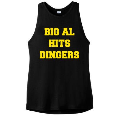 Big Al Hits Dingers Baseball Ladies PosiCharge Tri-Blend Wicking Tank