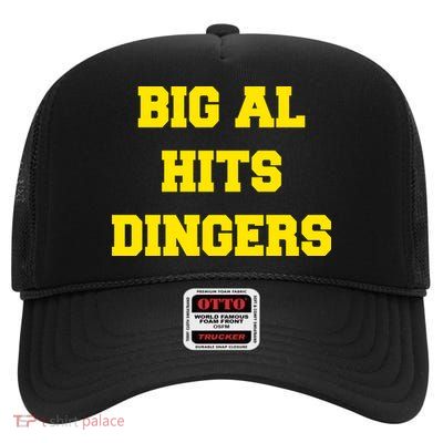 Big Al Hits Dingers Baseball High Crown Mesh Back Trucker Hat