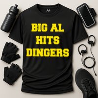 Big Al Hits Dingers Baseball Cooling Performance Crew T-Shirt