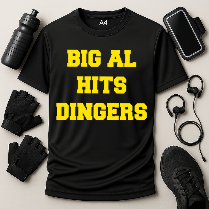 Big Al Hits Dingers Baseball Cooling Performance Crew T-Shirt