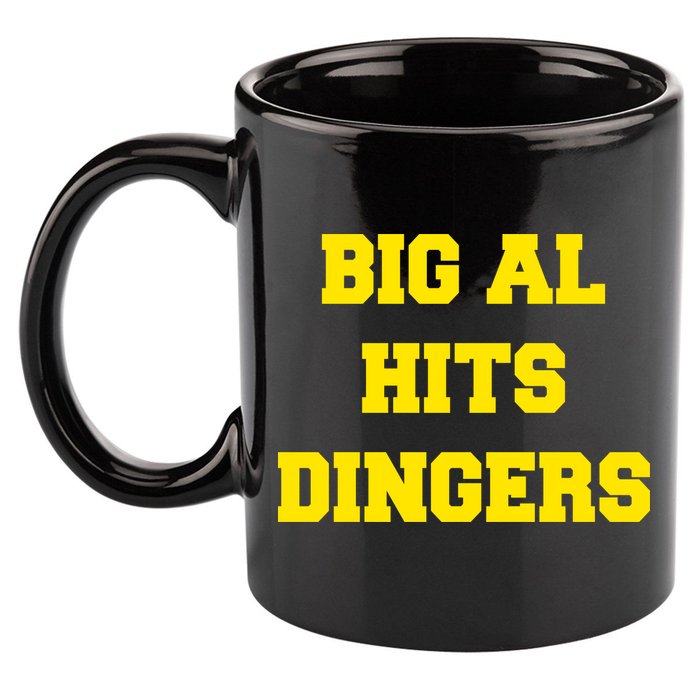 Big Al Hits Dingers Baseball 11oz C Handle Ceramic Mug