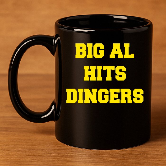 Big Al Hits Dingers Baseball 11oz C Handle Ceramic Mug