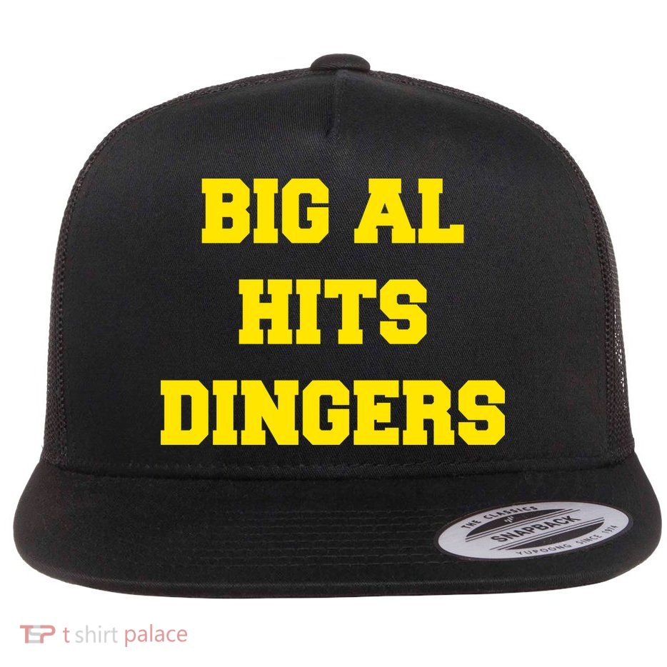 Big Al Hits Dingers Baseball Flat Bill Trucker Hat