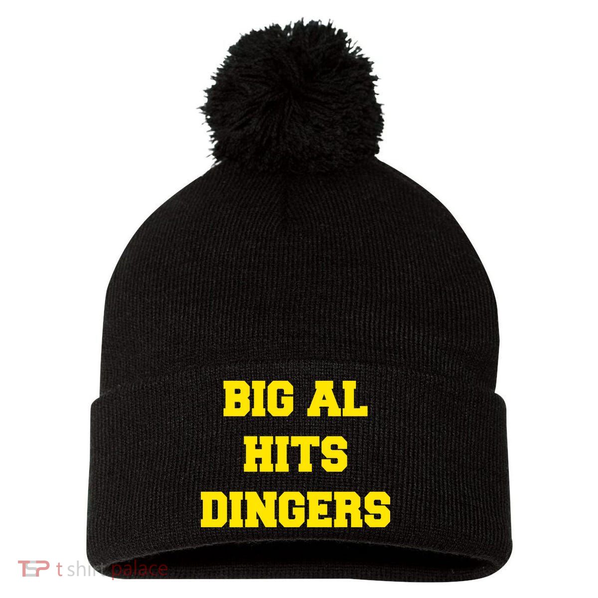 Big Al Hits Dingers Baseball Pom Pom 12in Knit Beanie