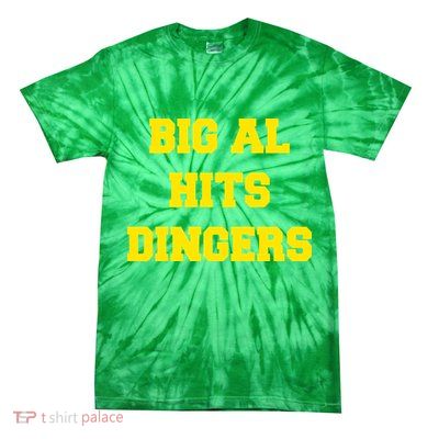 Big Al Hits Dingers Baseball Tie-Dye T-Shirt