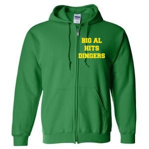 Big Al Hits Dingers Baseball Full Zip Hoodie