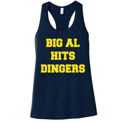 Big Al Hits Dingers Baseball Women's Racerback Tank