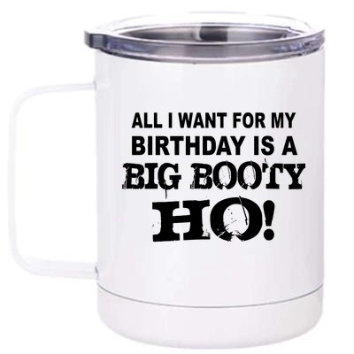 Big Booty Ho For My Birthday 12 oz Stainless Steel Tumbler Cup