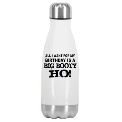 Big Booty Ho For My Birthday Stainless Steel Insulated Water Bottle