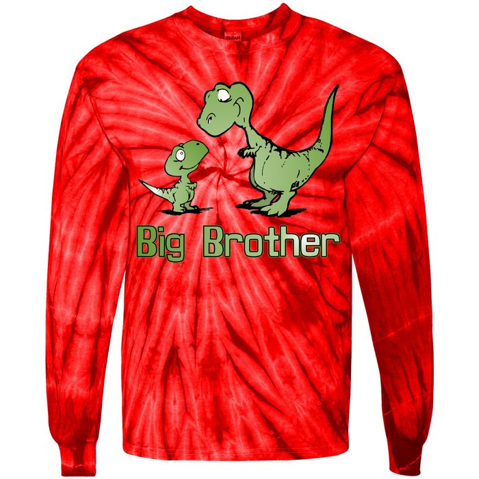 Big Brother Dinosaur Tie-Dye Long Sleeve Shirt