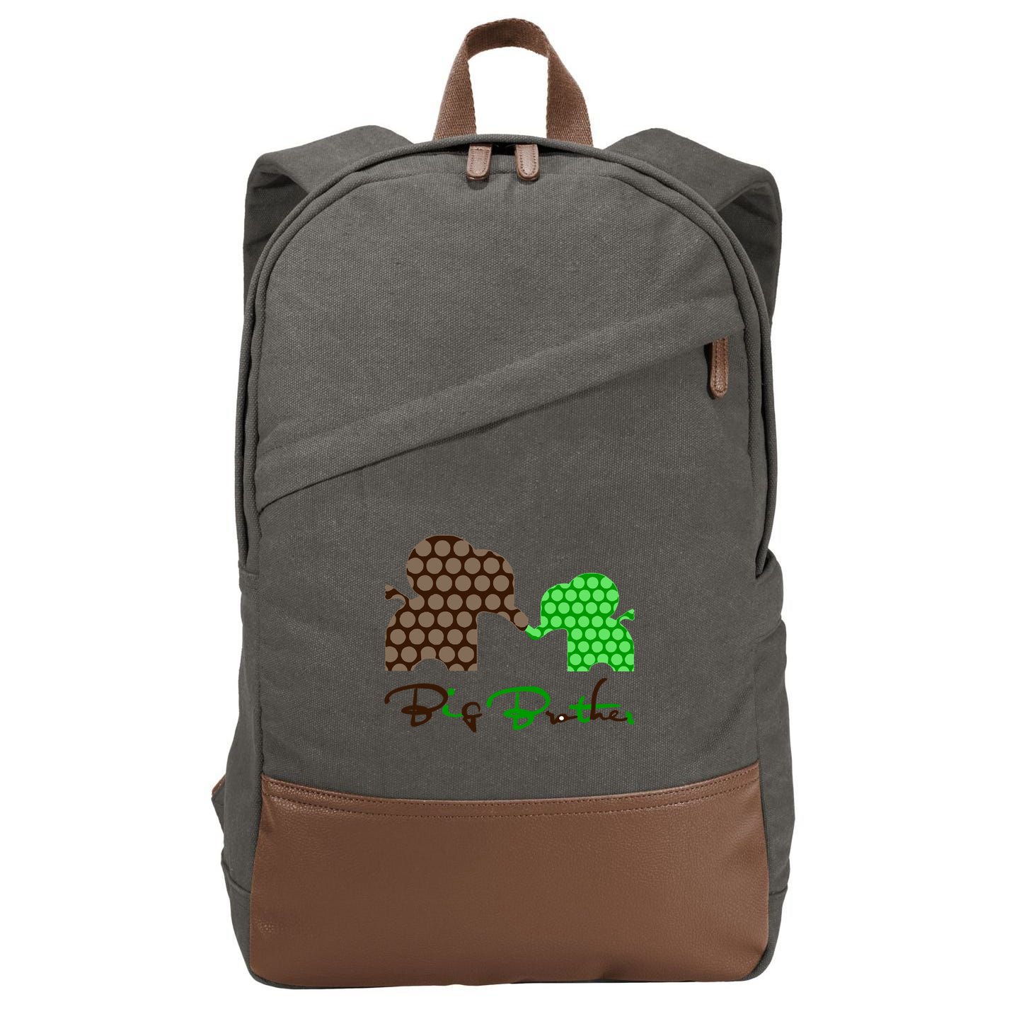 Big Brother Elephant Family Cotton Canvas Backpack