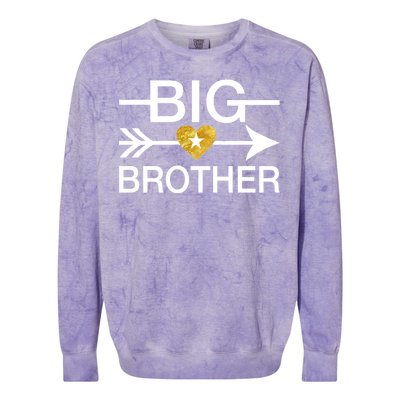 Big Brother Gold Heart Arrow Colorblast Crewneck Sweatshirt