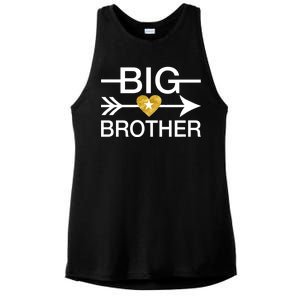 Big Brother Gold Heart Arrow Ladies PosiCharge Tri-Blend Wicking Tank