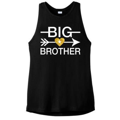 Big Brother Gold Heart Arrow Ladies PosiCharge Tri-Blend Wicking Tank